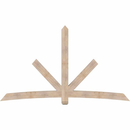 Ekena Millwork Alberta Smooth Timber Gable Bracket, Douglas Fir, 108"W x 63"H x 5 1/2"D x 5 1/2"F, 14/12 Pitch GBW108X63X0606ALB00SDF